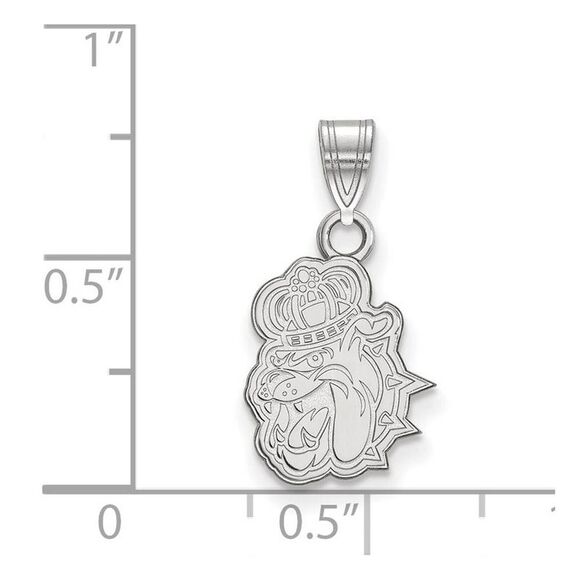 10k White Gold James Madison U Small Mascot Pendant